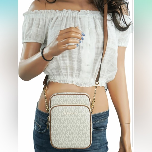 MK Jet Set Travel Medium Logo Chain Crossbody Bag NWOT - Picture 9 of 13